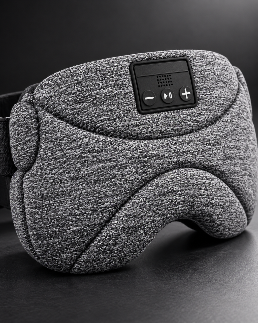 VELMUNE 3D Bluetooth sleep mask with built-in audio controls and padded eye design