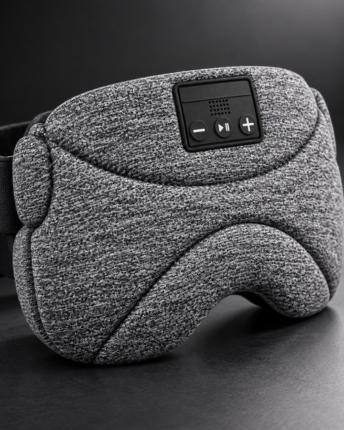 VELMUNE 3D Bluetooth sleep mask with built-in audio controls and padded eye design